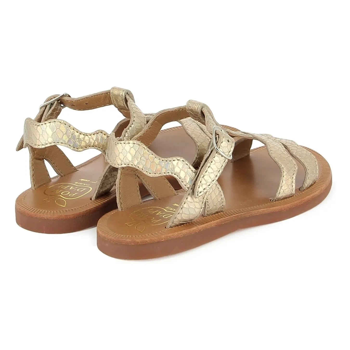 Pom d'Api - Sandalias con purpurina Plagette Frizz | Dorado