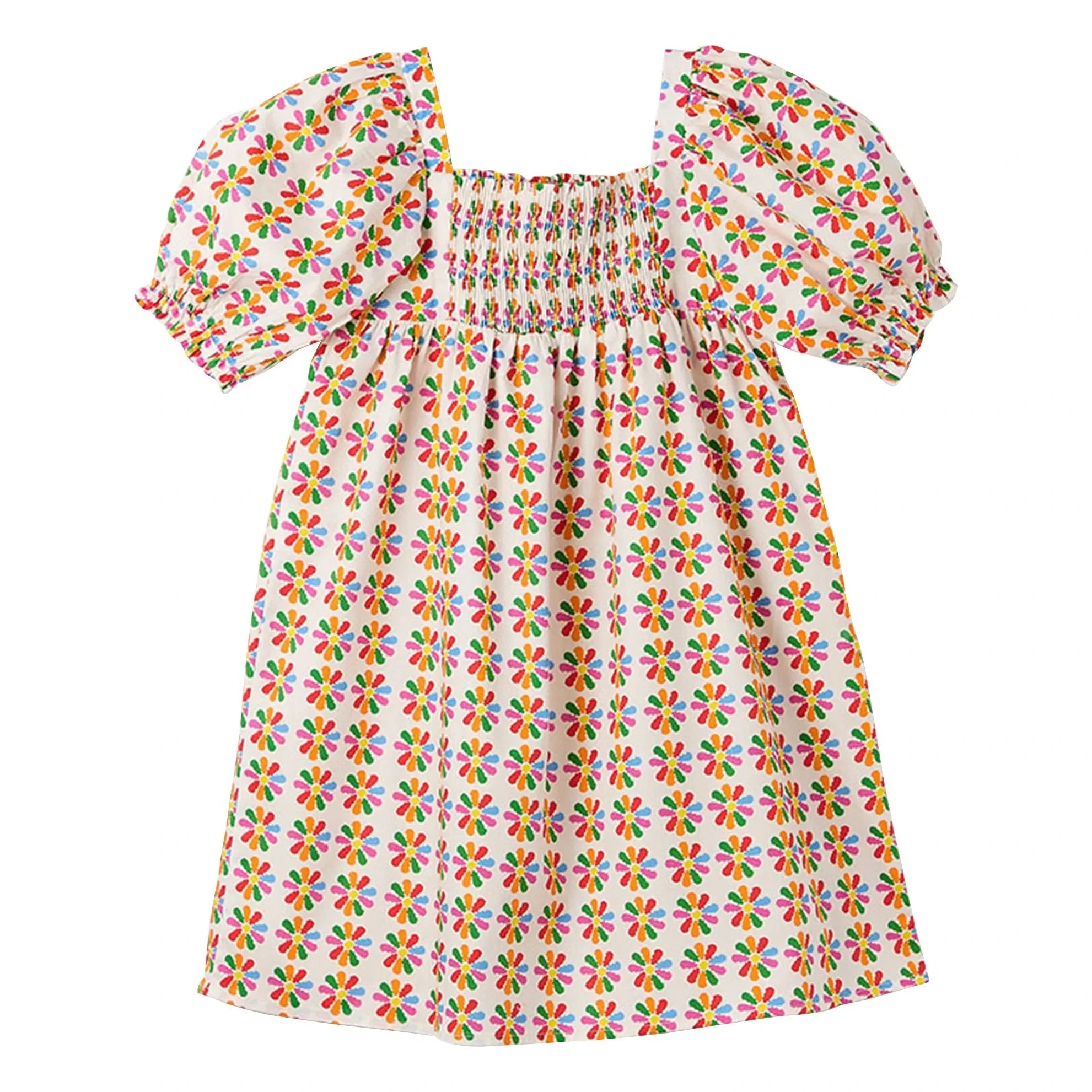 Fabula - Vestido midi con mangas globo Windmill | Blanco