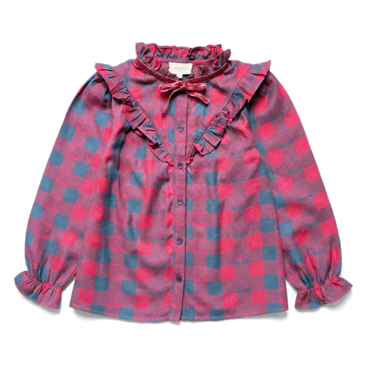 Louis Louise - Imani Blusa a cuadros | Azul marino