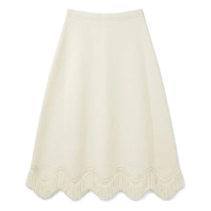 Ulla Johnson - Falda Paulina con Flecos | Crudo