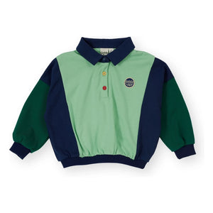 Goldie + Ace - Sudadera tipo polo de rugby | Verde