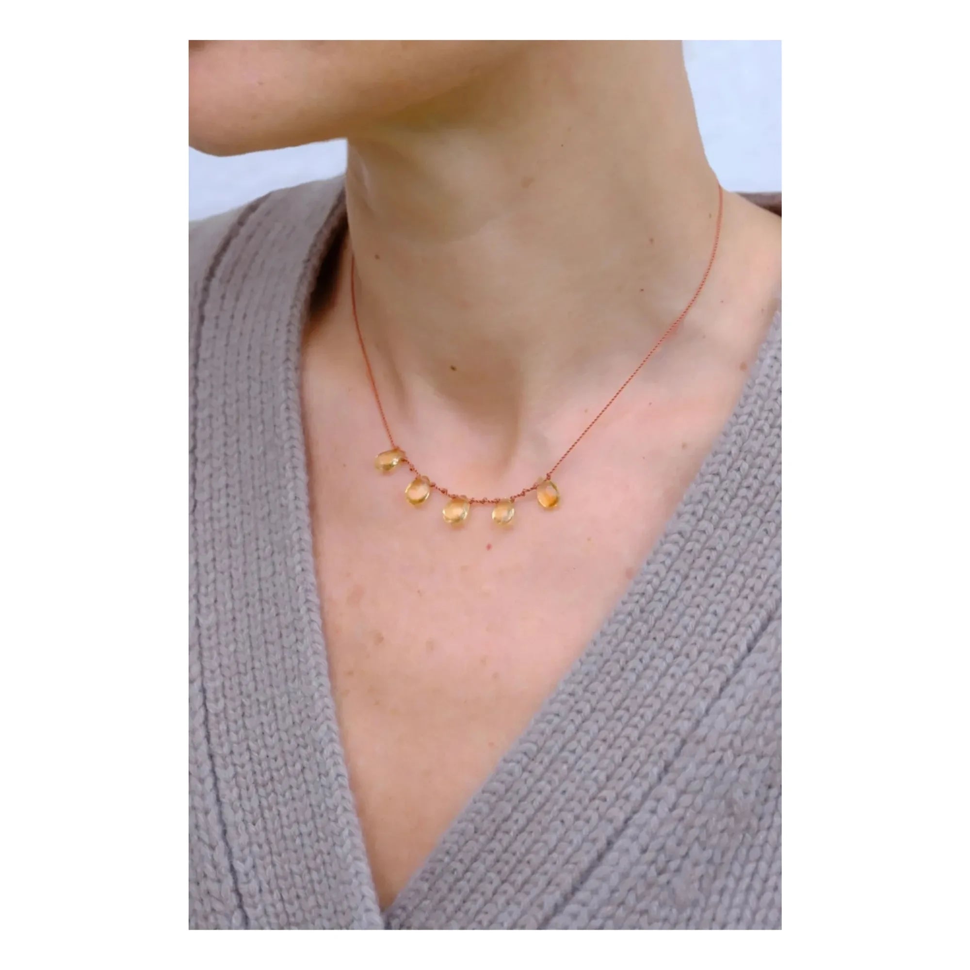 Ivarene - Colgante Gota 5 | Citrino