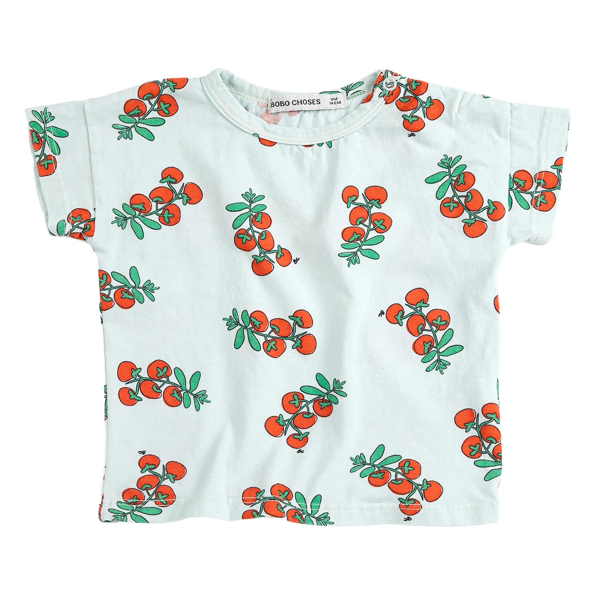 Bobo Choses - Camiseta de tomate de algodón orgánico | Azul claro