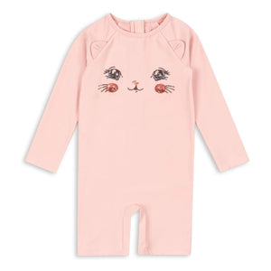 Konges Sløjd - Bañador con protección UV Kitty de fibra reciclada | Rosa