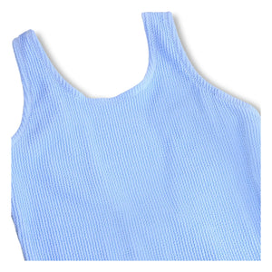 Molo - Bañador acanalado Nika Crepe Fibras recicladas | Azul hielo
