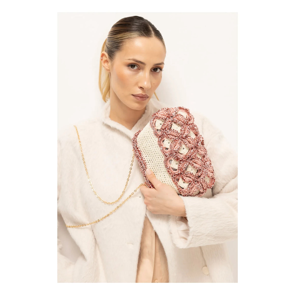 Nadia Dafri - Aysenur Cartera de mano | Crema