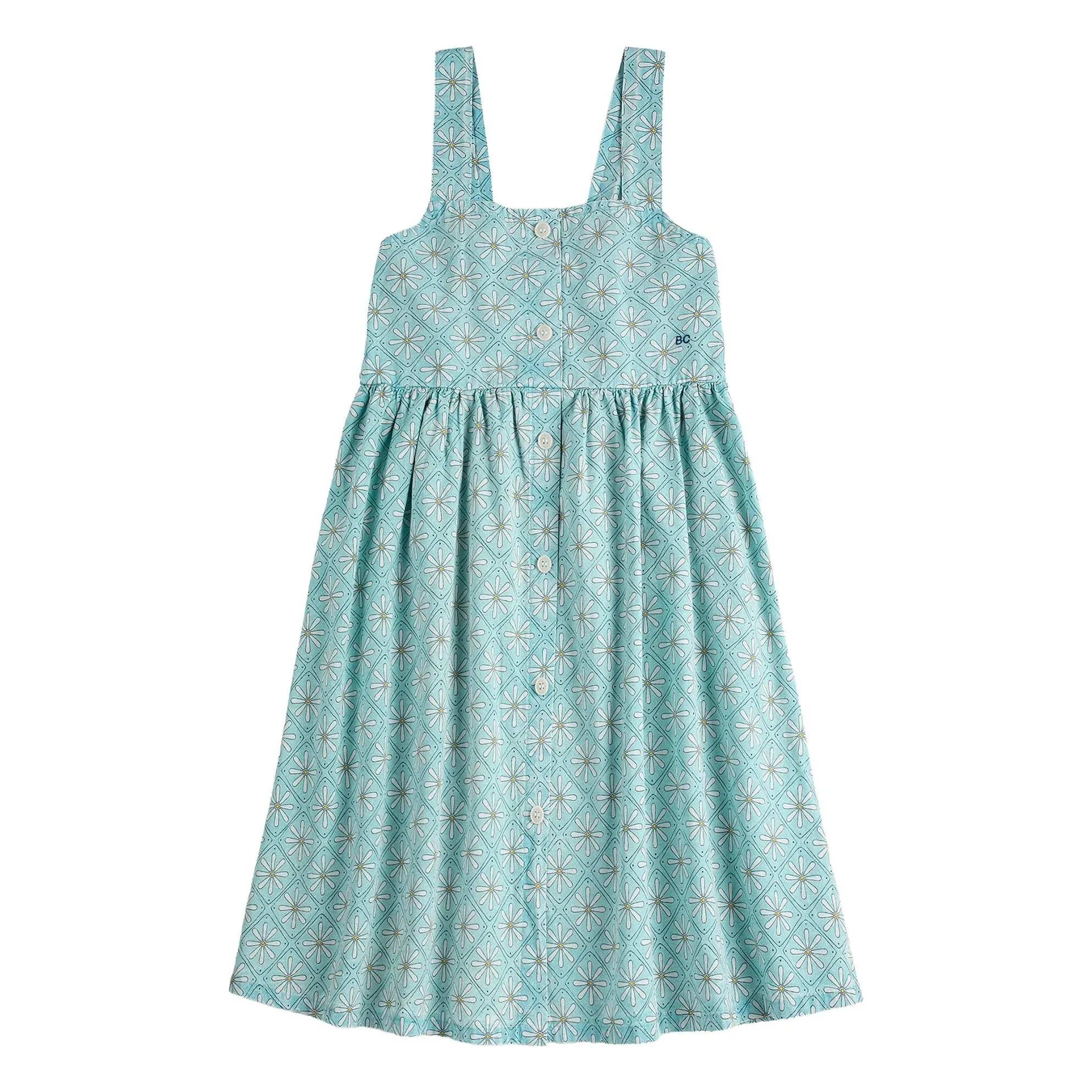 Bobo Choses - Vestido de algodón orgánico con margaritas | Azul claro