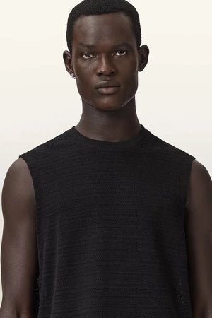 AllSaints camiseta sin mangas de algodón para hombre COVE