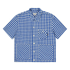 Kappy - Chaqueta de tartán de lino | Azul