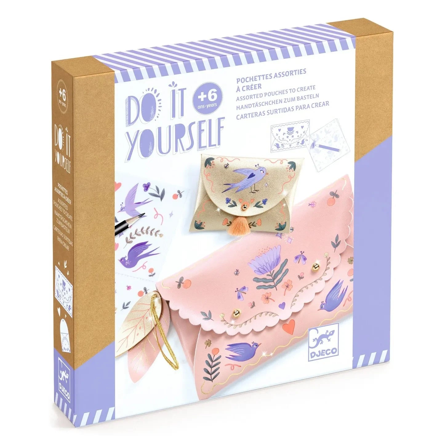 Djeco - Kit DIY - Haz tus propios bolsos de mano: Sweet Fashionista