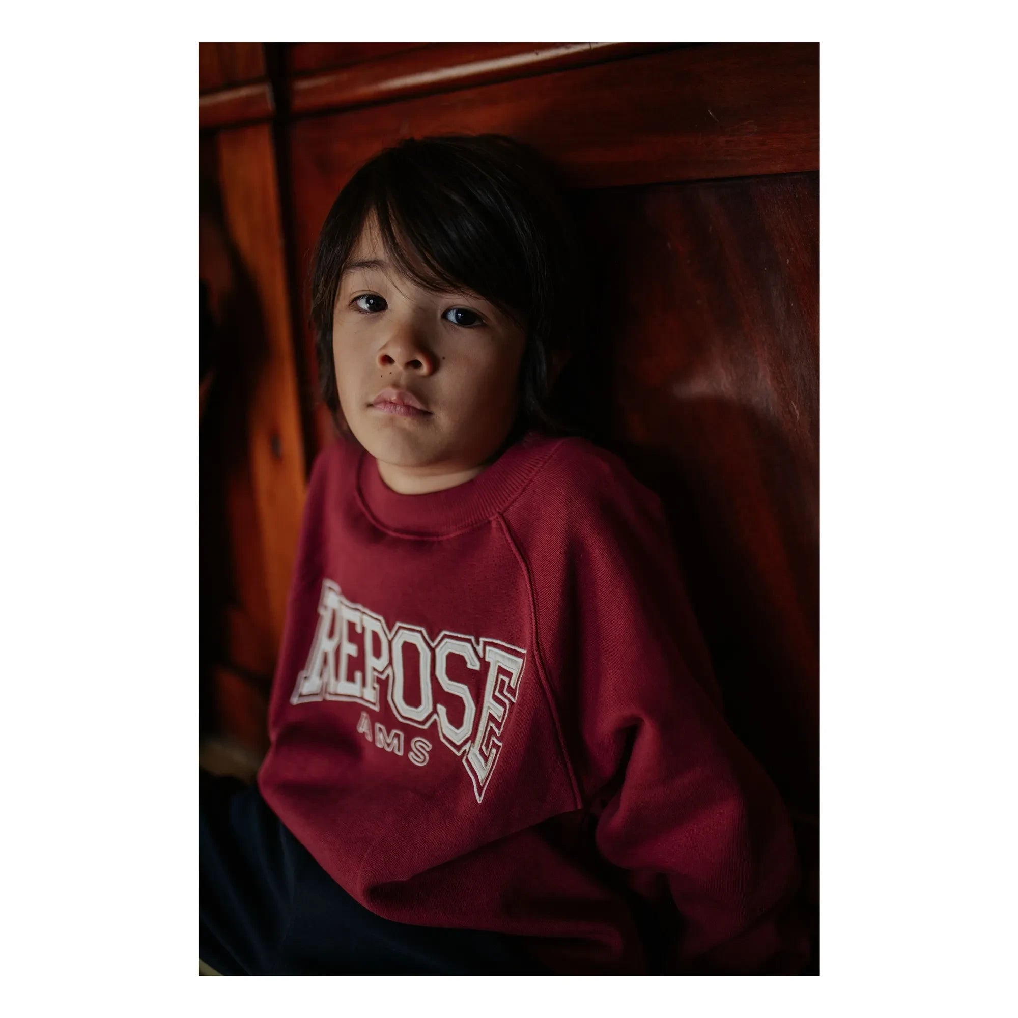 Repose AMS - Sudadera raglán de algodón orgánico | Burdeos