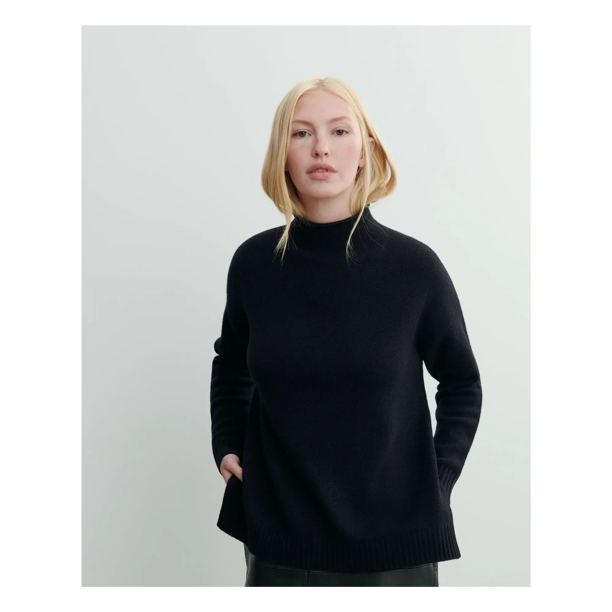 Bompard - Jersey de cuello alto de cachemira | Negro