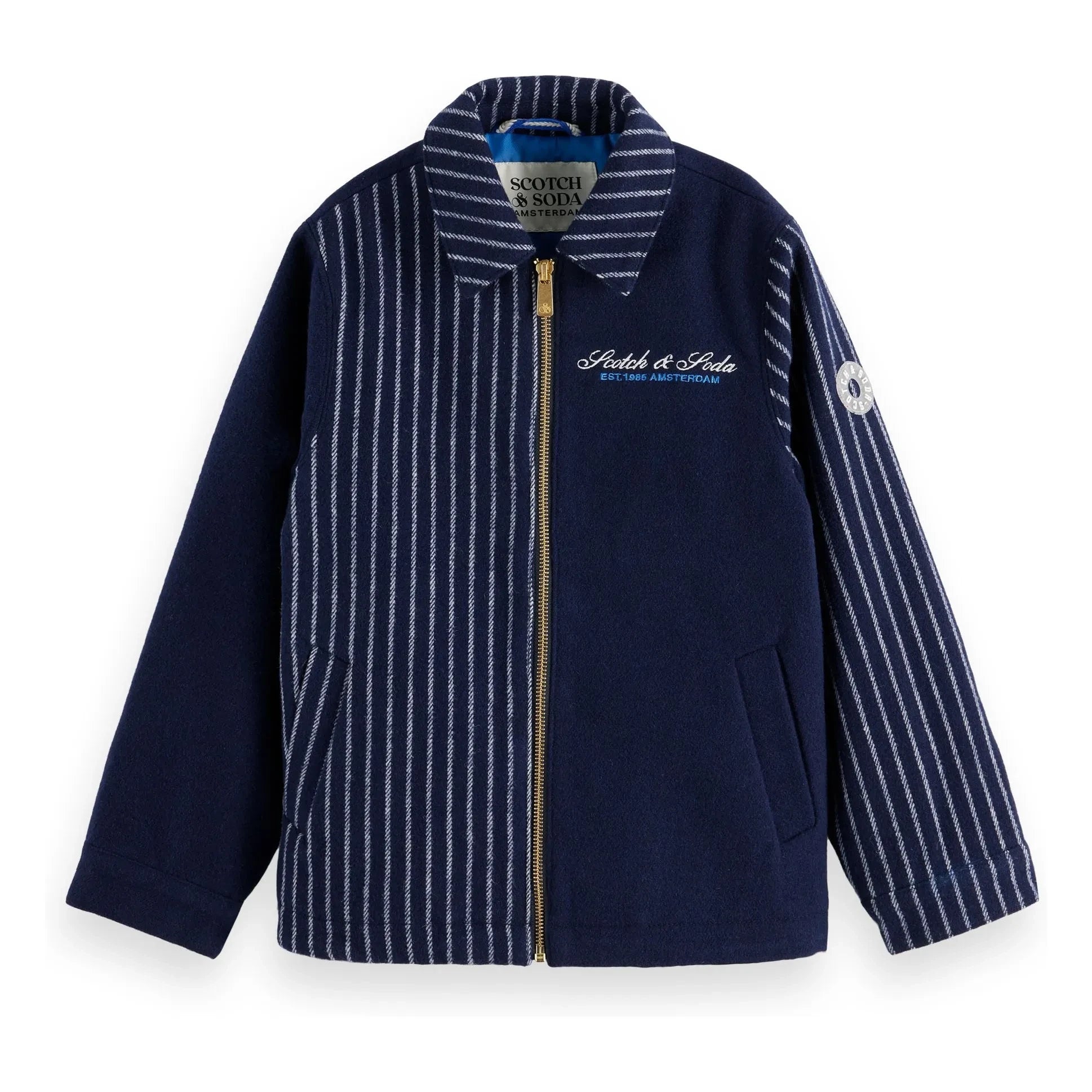 Scotch & Soda - Chaqueta estilo entrenador de rayas | Azul marino