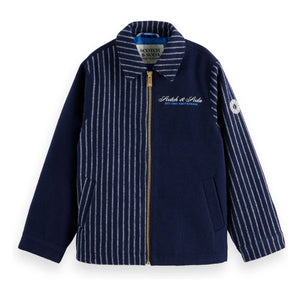 Scotch & Soda - Chaqueta estilo entrenador de rayas | Azul marino