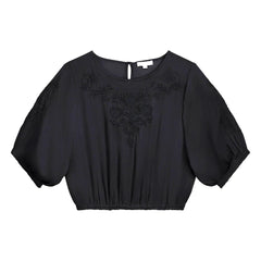 Louise Misha - Blusa de algodón Chayana | Negro