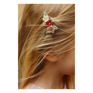 Konges Sløjd - Pinza de pelo floral | Agua verde