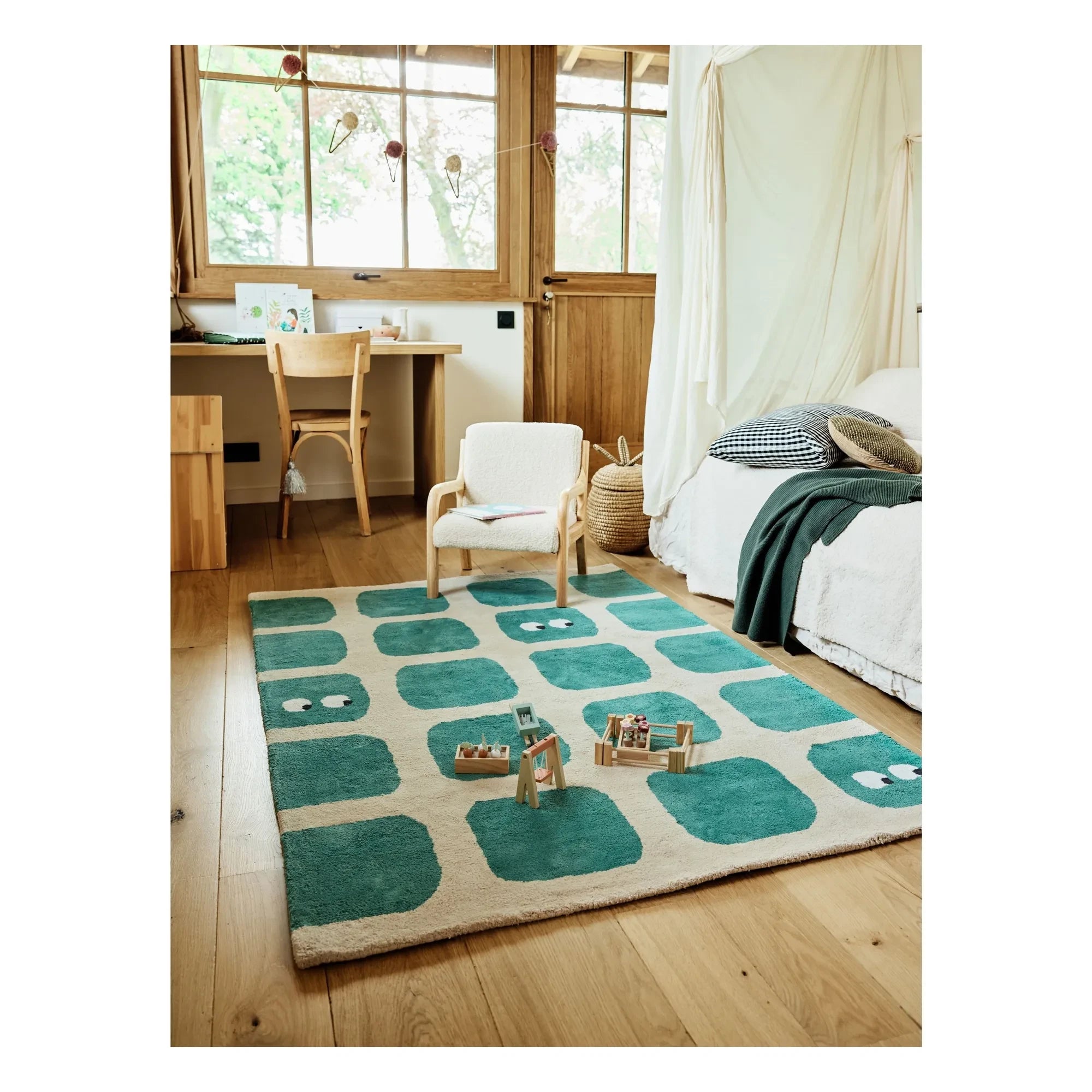 Bleuu-studio - Alfombra Bidules | Azul Verde