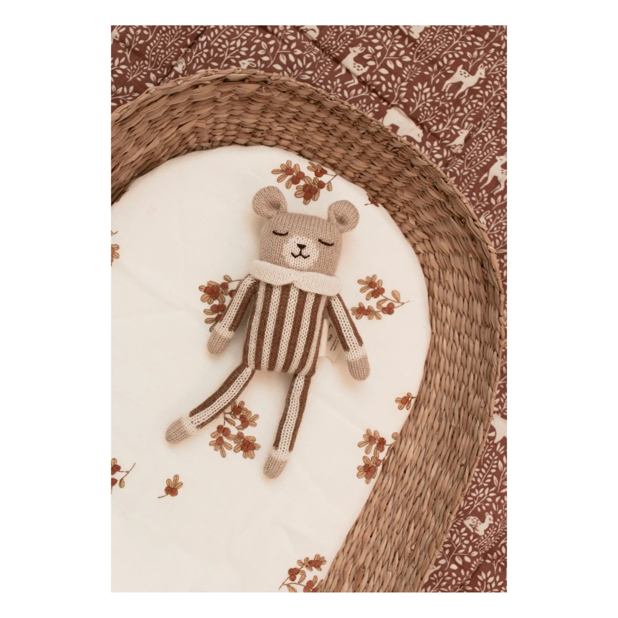 Main Sauvage - Osito de peluche con pijama a rayas | Avellana