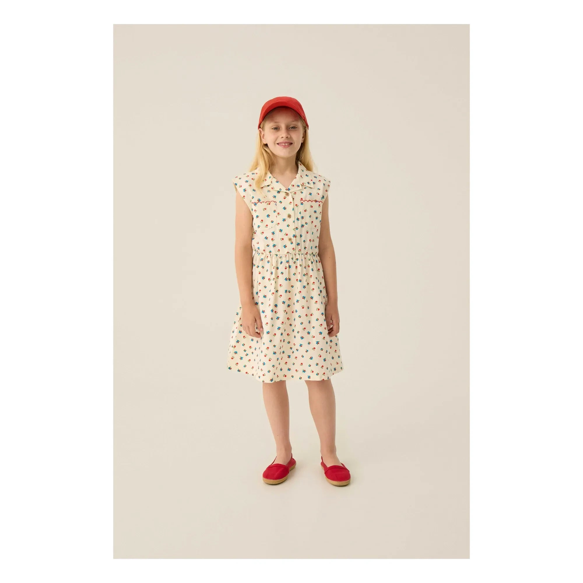 The Campamento - Vestido largo con estampado floral | Crudo
