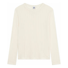 Petit Bateau - Camiseta de algodón orgánico calado | Crudo