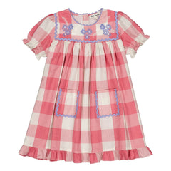 Hola Simone - Vestido de cuadros Louisette | Rosa