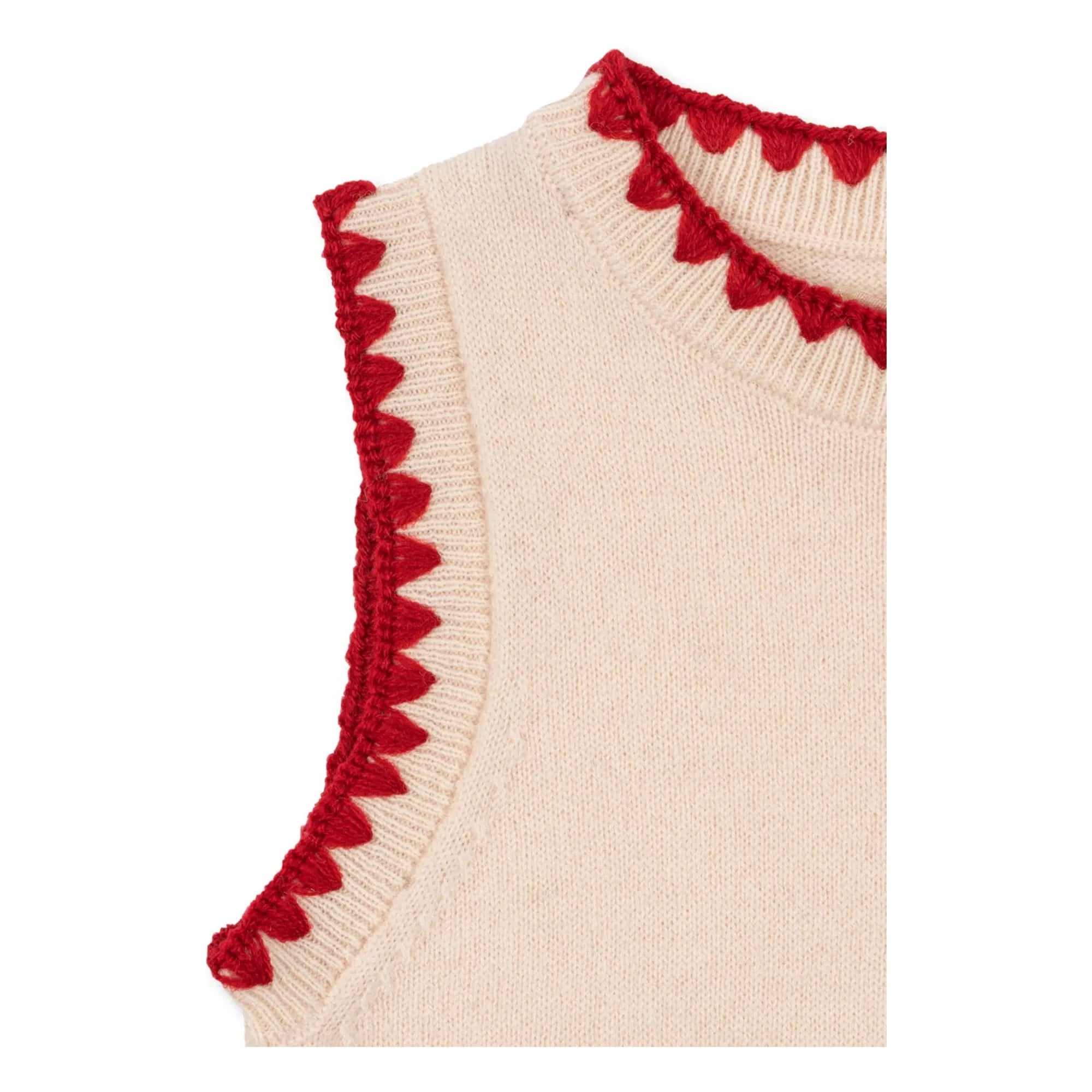Konges Sløjd - Vestido de lana Collette con fresas | Crema
