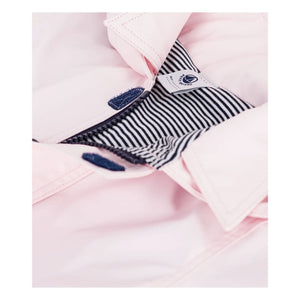 Petit Bateau - Gabardina icónica de fibra reciclada para bebé | Rosa claro