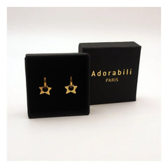 Adorabili - Pendientes de aro con estrella | Oro
