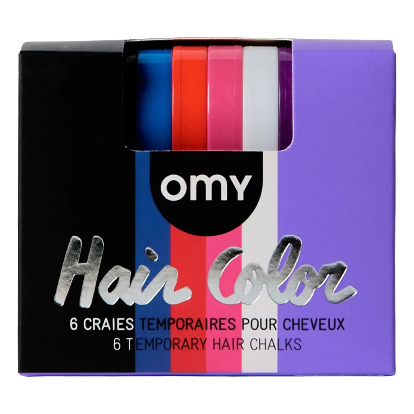 Omy - Tizas de Color para el Pelo - Set de 6