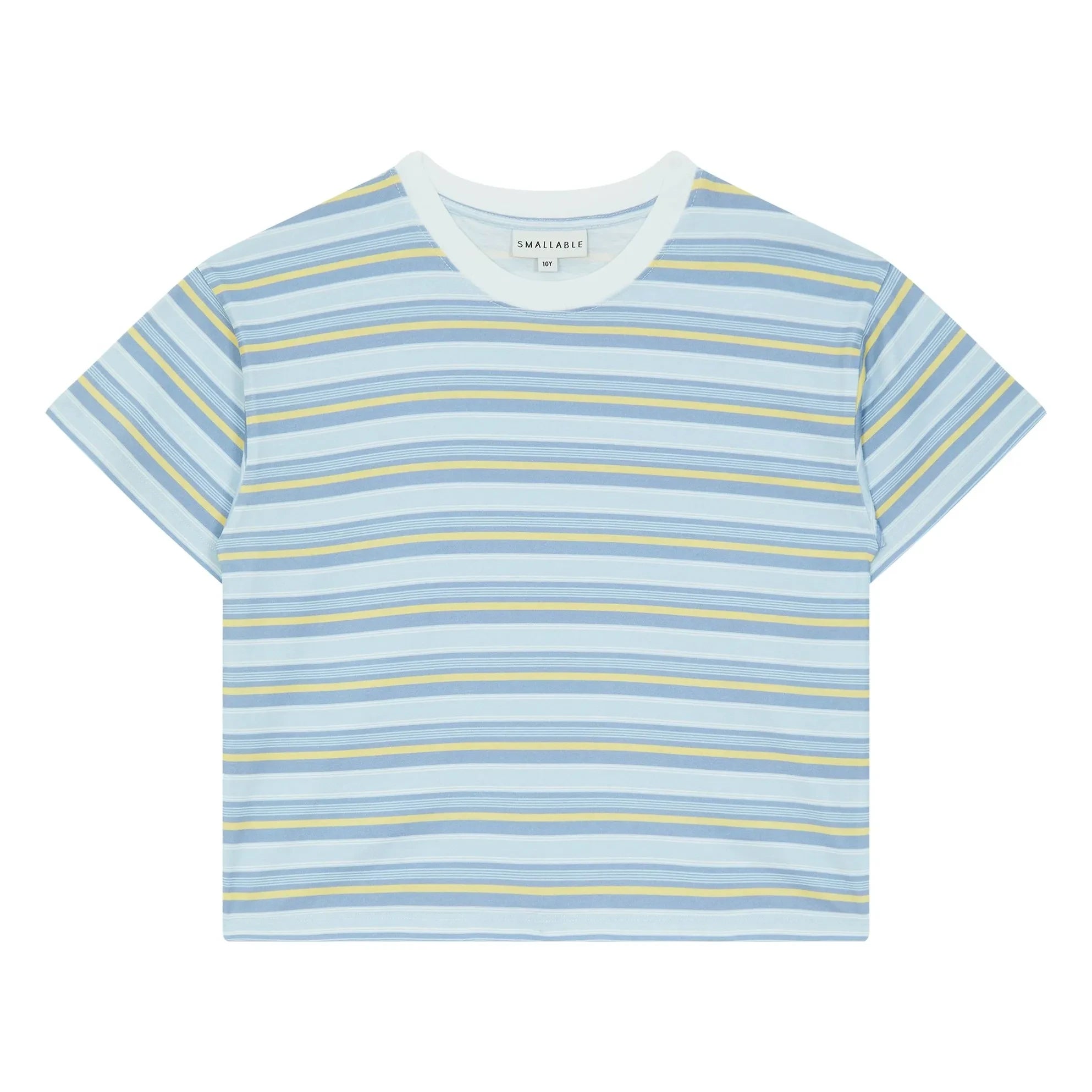Smallable Kid - Camiseta de algodón orgánico a rayas Liv | Azul claro