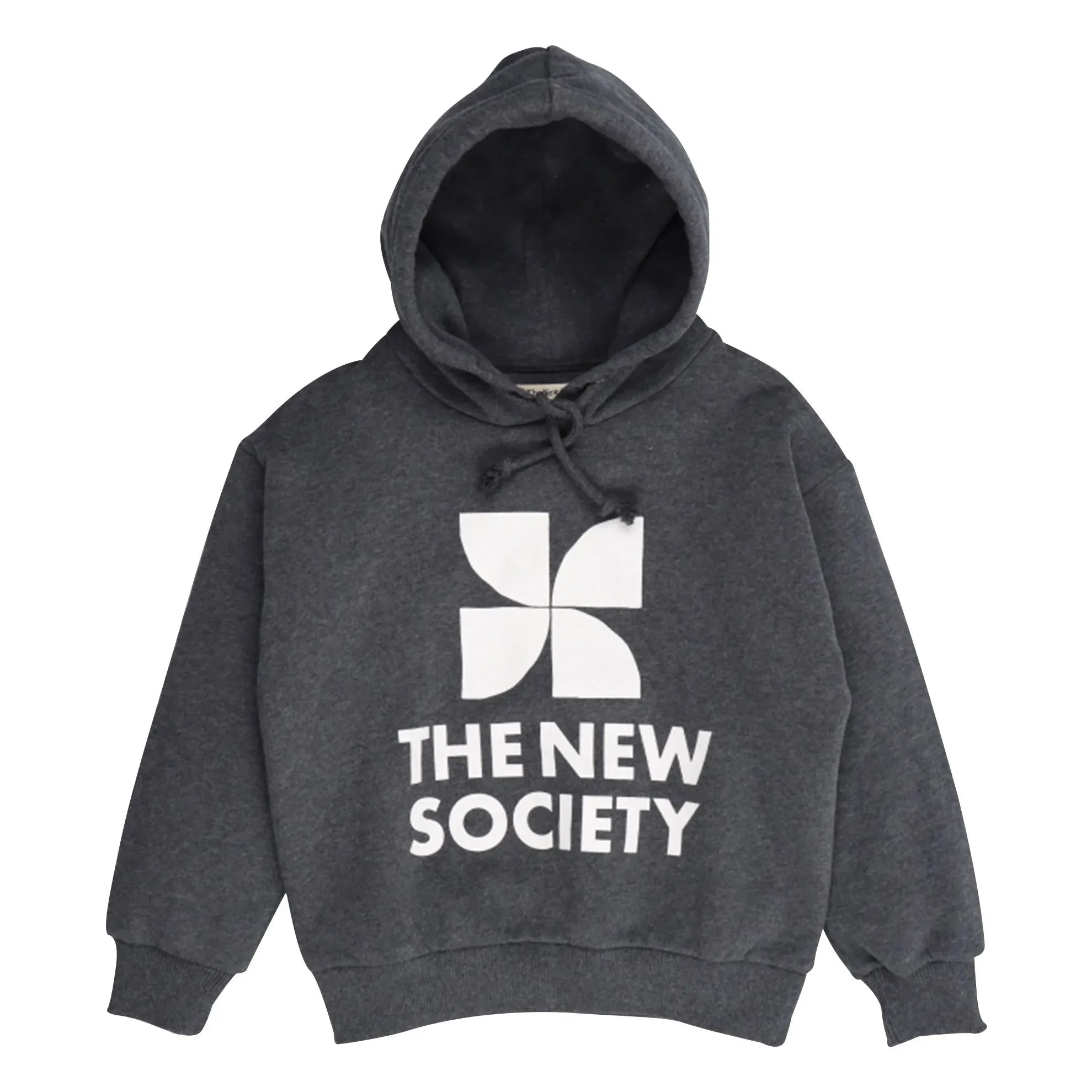 the new society - Sudadera con capucha y logo | Gris oscuro