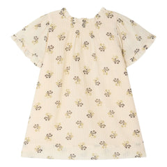 Bonpoint - Vestido de algodón orgánico Lucie Fleurie | Crudo