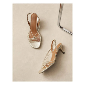 Rivecour - Sandalias n°470 Piel agrietada | Plateado