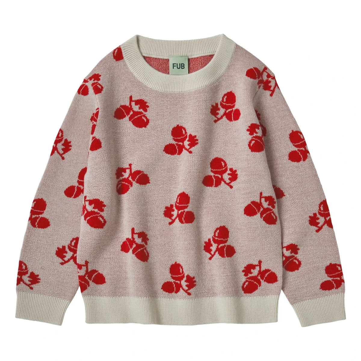 FUB - Acorn Jersey de punto fino de lana merino | Ecru