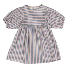 Babe & Tess - Vestido Aurora de rayas | Azul celeste