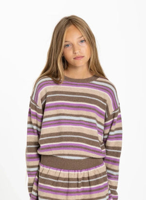 Smallable Kid - Vestido de lana rayado Lya | Rosa