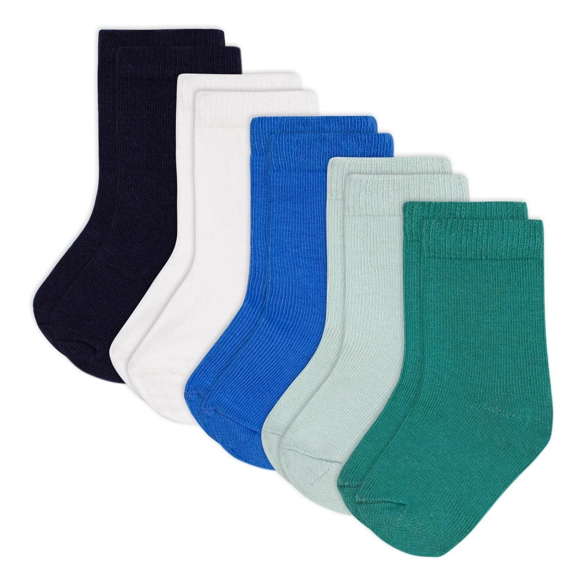 Petit Bateau - Paquete de 5 pares de calcetines lisos | Verde