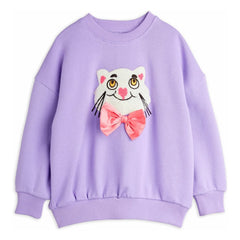 Mini Rodini - Sudadera Gato Algodón Orgánico | Morado