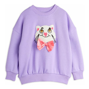 Mini Rodini - Sudadera Gato Algodón Orgánico | Morado