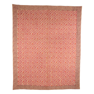 Doing Goods - Manta con estampado de leopardo y bolso de tela de algodón | Rosa