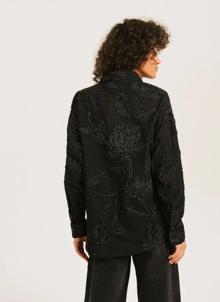 Sacrécoeur - Camisa Enora con bordado | Negro