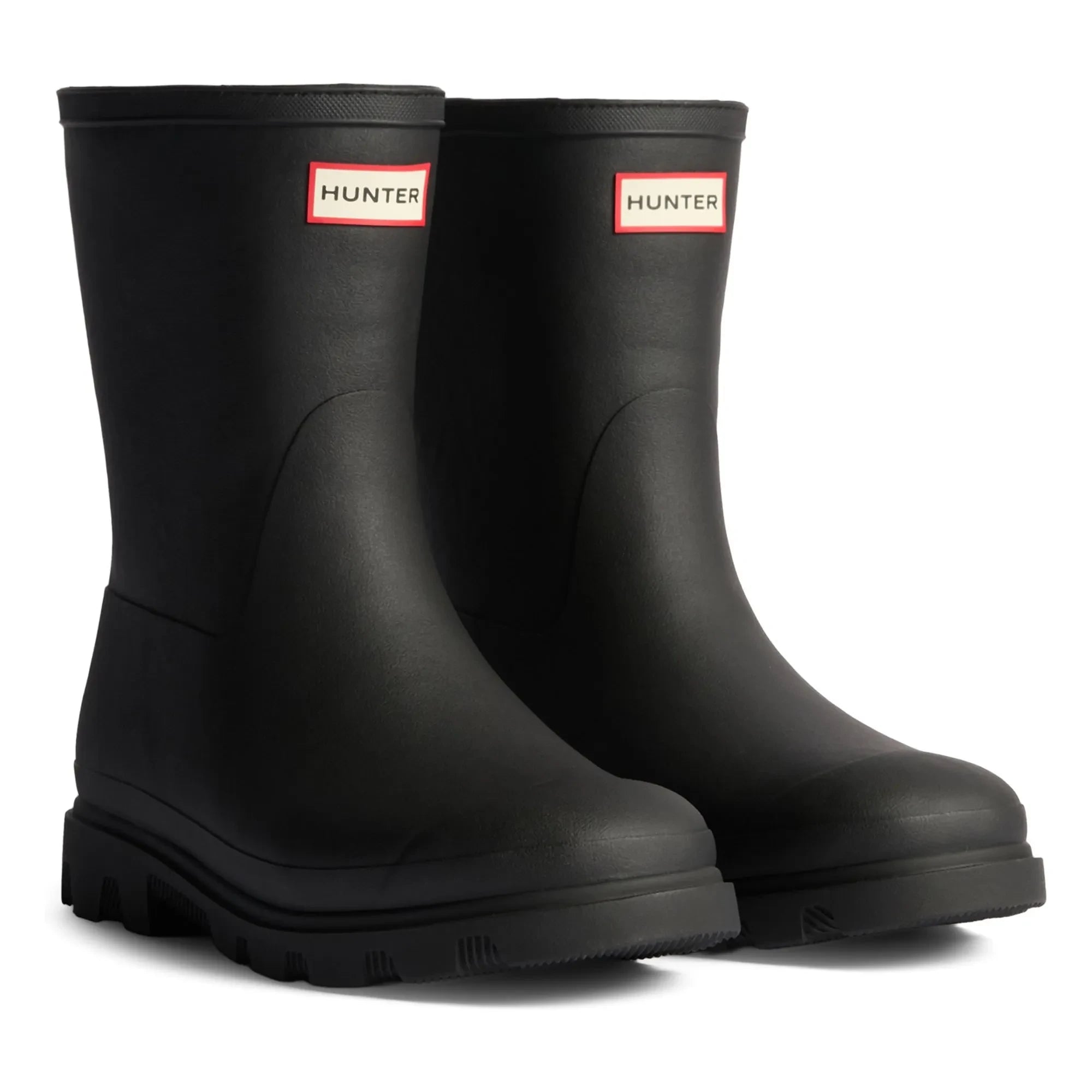 Hunter - Botín Corto Aislante Downpour Caucho | Negro