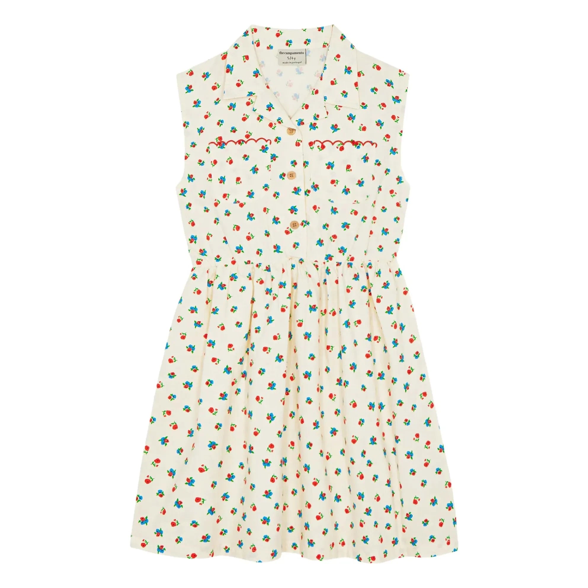 The Campamento - Vestido largo con estampado floral | Crudo