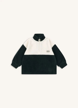 Konges Sløjd - Geri Dönüştürülmüş Elyaflardan Üretilmiş Tavi Fermuarlı Sweatshirt | Yeşil