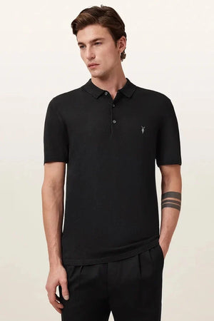 AllSaints Camiseta polo de lana para hombre MODE