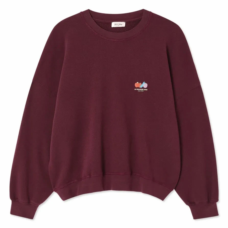 American Vintage - Atubay Sudadera de algodón | Borgoña
