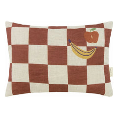 Nobodinoz - Cojín rectangular Fruits Vibes - French Linen | Camel