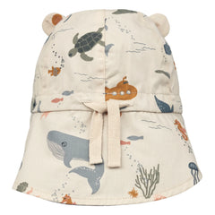 Liewood - Gorro Reversible de Algodón Orgánico Gorm para Bebé | Gris azul