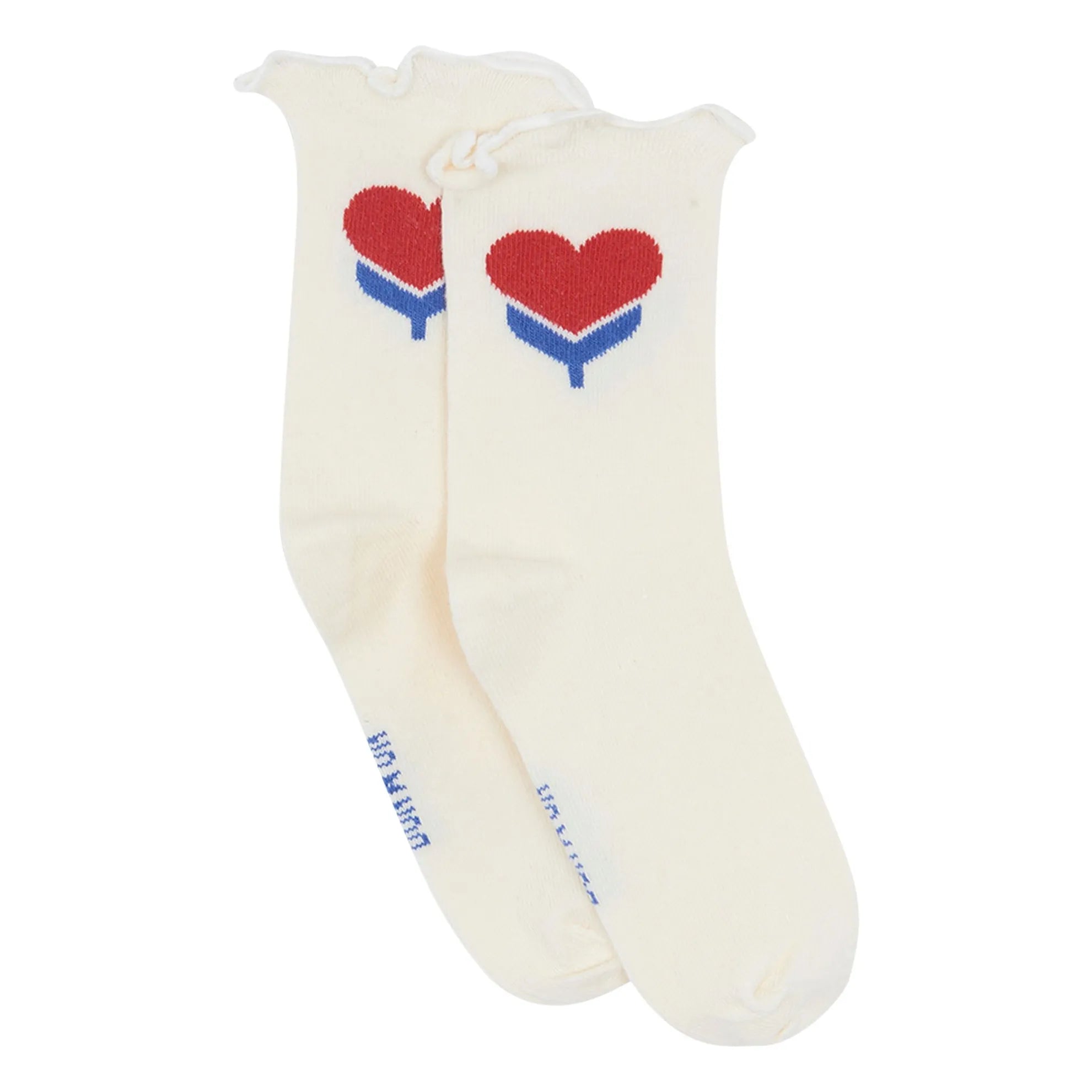 Bonton - Calcetines de corazón | Crudo