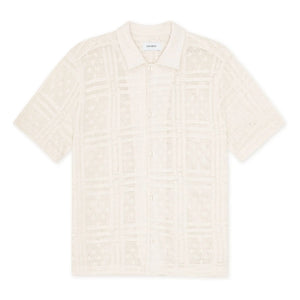 Les Deux - Camisa de manga corta de algodón de punto Hector | Blanco